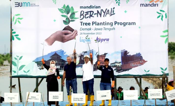 Dukung Upaya Net Zero Emission, Bank Mandiri Lakukan Konservasi Lahan Hingga 500 Hektare