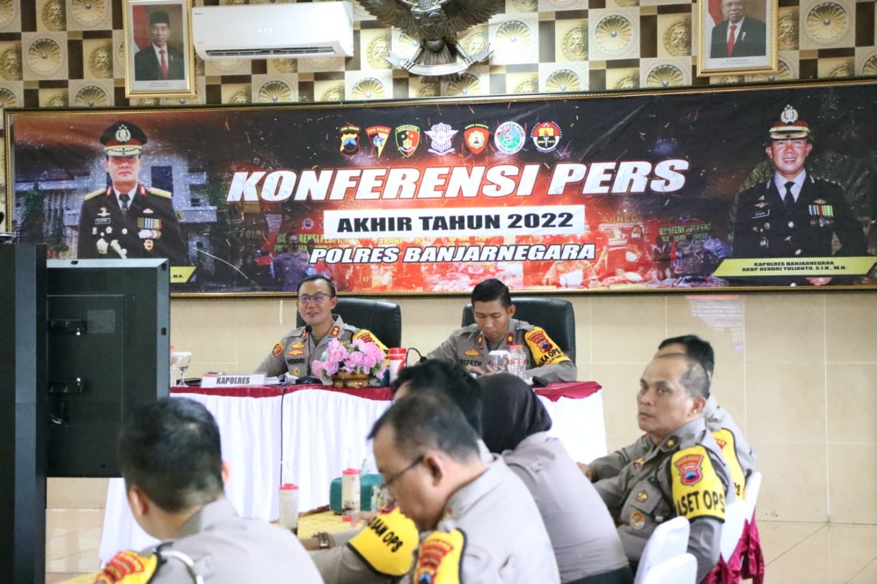 Jumpa Pers Akhir Tahun, Polres Banjarnegara Ungkap Keamanan dan Lalu Lintas 2022