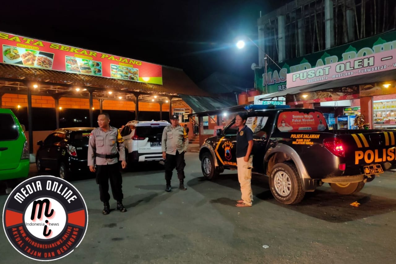 Antisipasi Kejahatan Malam hari, Patroli BLP Polsek Salaman Layani Aduan Masyarakat