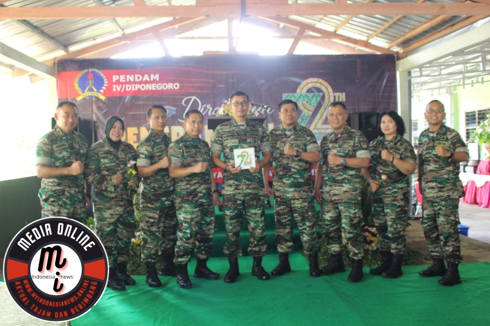 Kapenrem 072/Pamungkas Hadiri Acara Syukuran HUT Ke-72 Penerangan Angkatan Darat