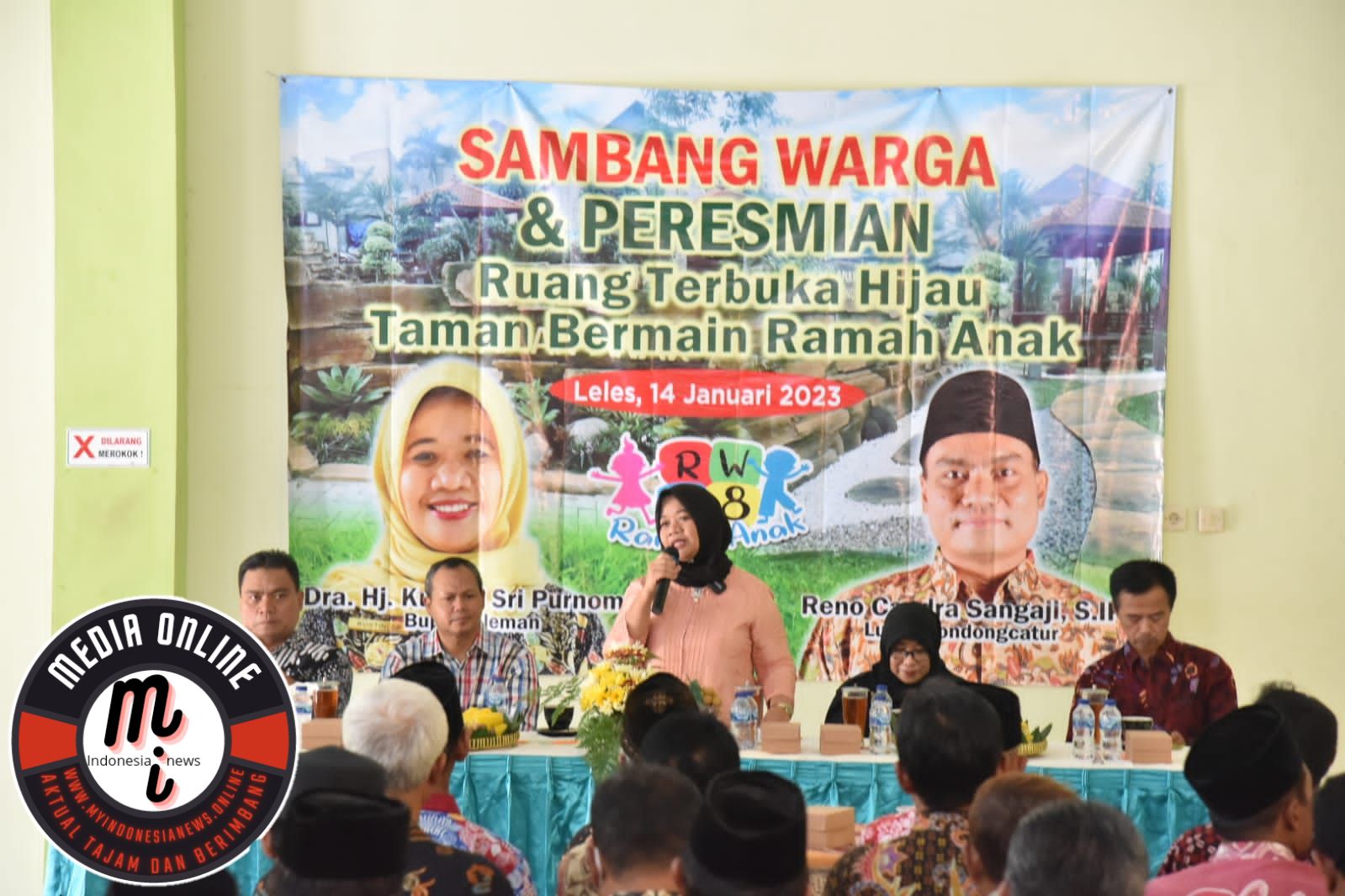 Kustini Resmikan Taman Ramah Anak Ngringin,Anak-Anak Sleman Tumbuh Kembang Baik