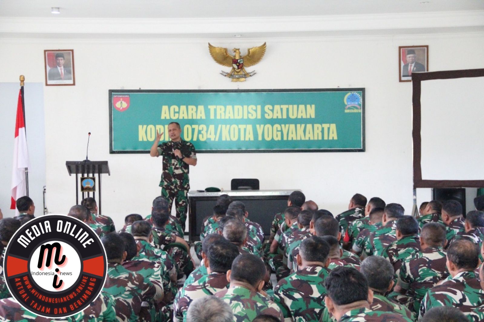 Jam Komandan Perdana, Dandim 0734/Kota Yogyakarta Berpesan agar Prajurit Tetap Solid
