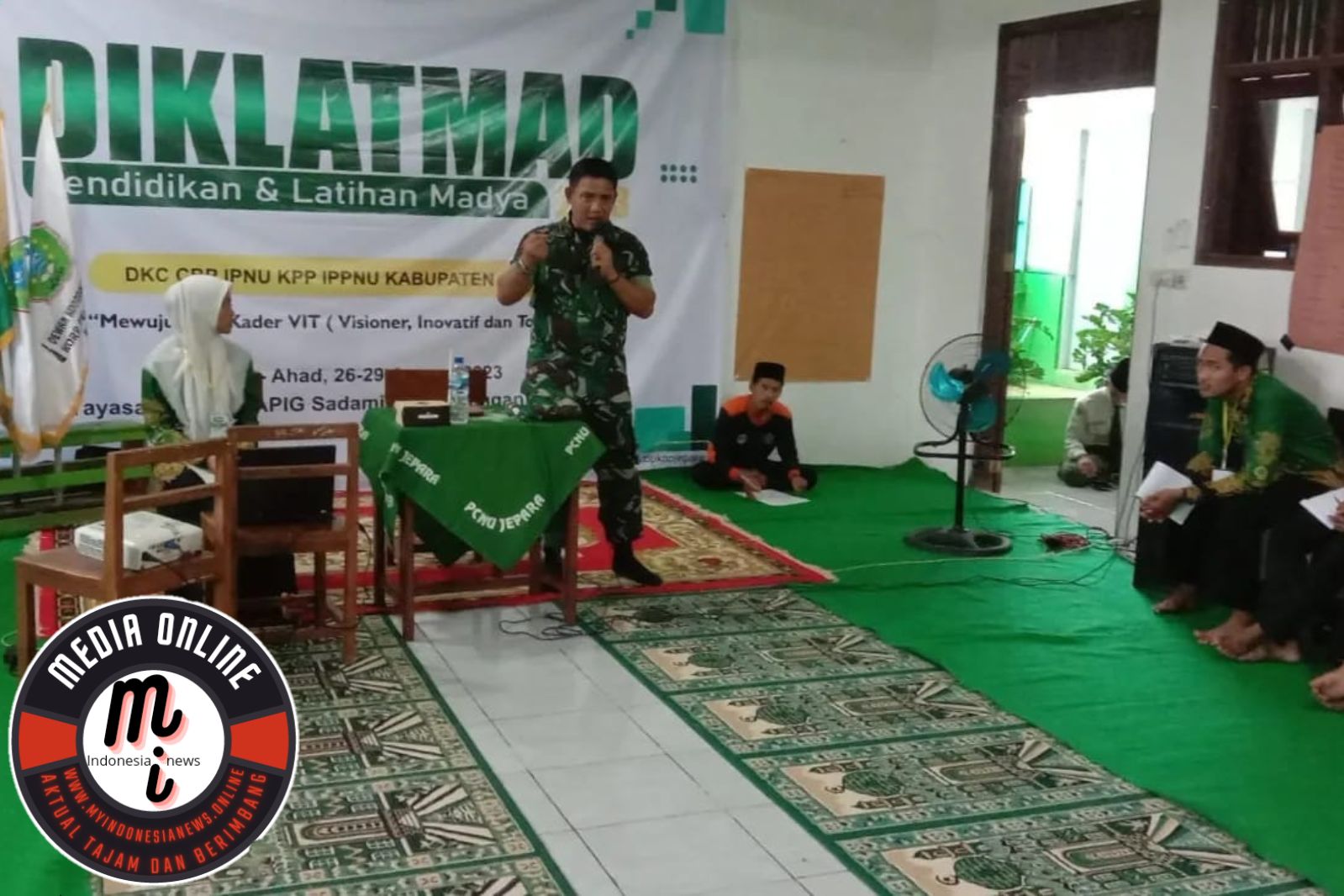 Danramil 07/Bangsri Berikan Materi Wasbang Kepada Kader Pendidikan Dan Pelatihan Madya