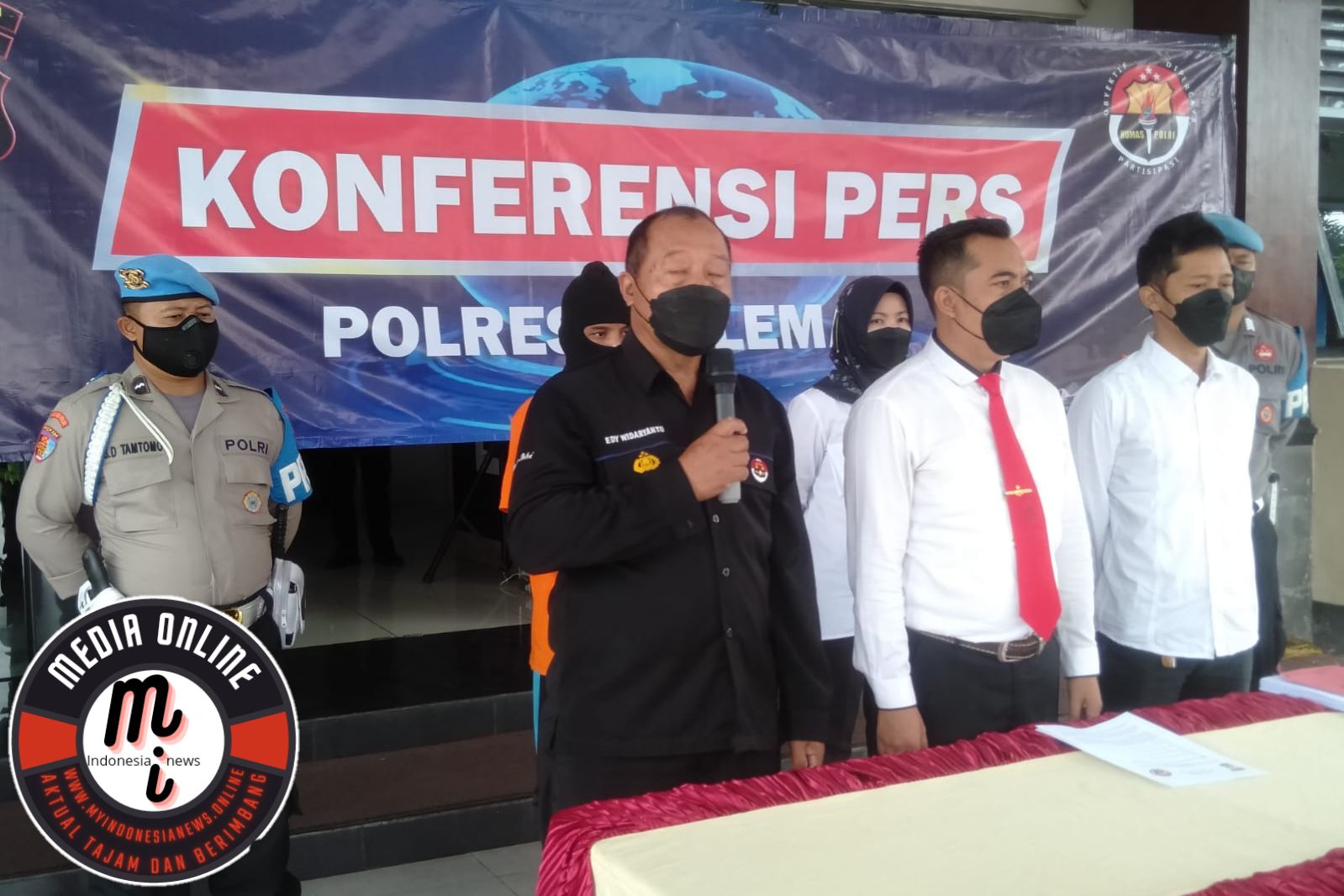 Polresta Sleman Selenggarakan Konferensi Pers Ungkap Kasus Pencabulan Sesama Jenis