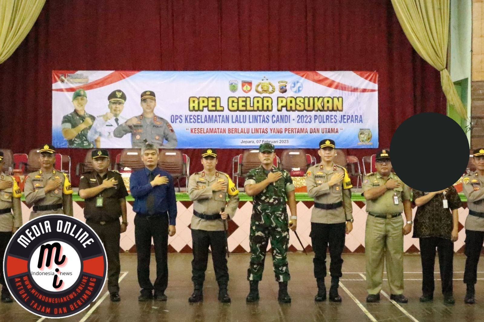 Dandim 0719/Jepara Ikuti Apel Gelar Pasukan Ops Keselamatan Candi 2023