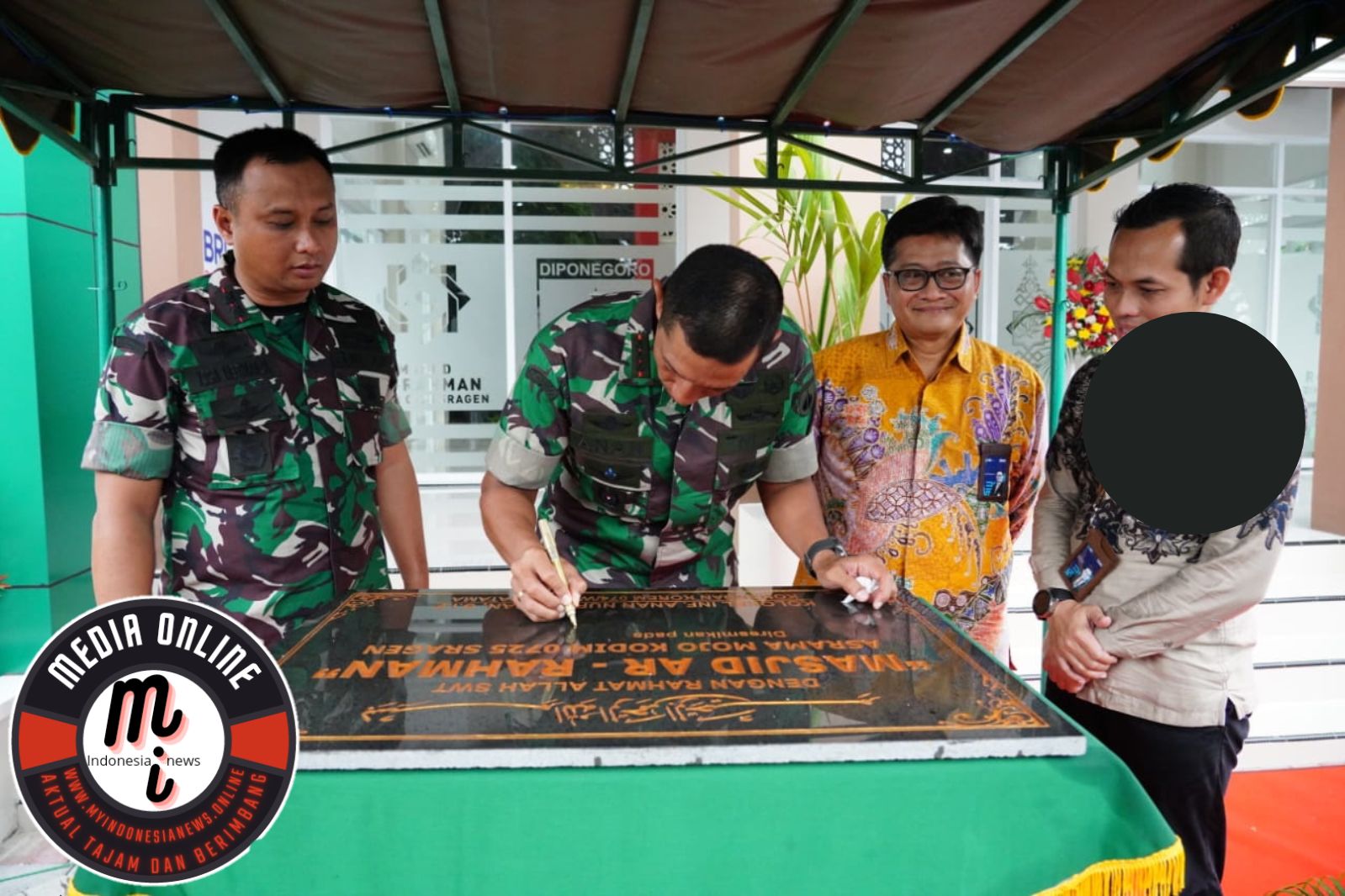 Resmikan Masjid di Sragen,Amanat Danrem Supaya di Makmurkan