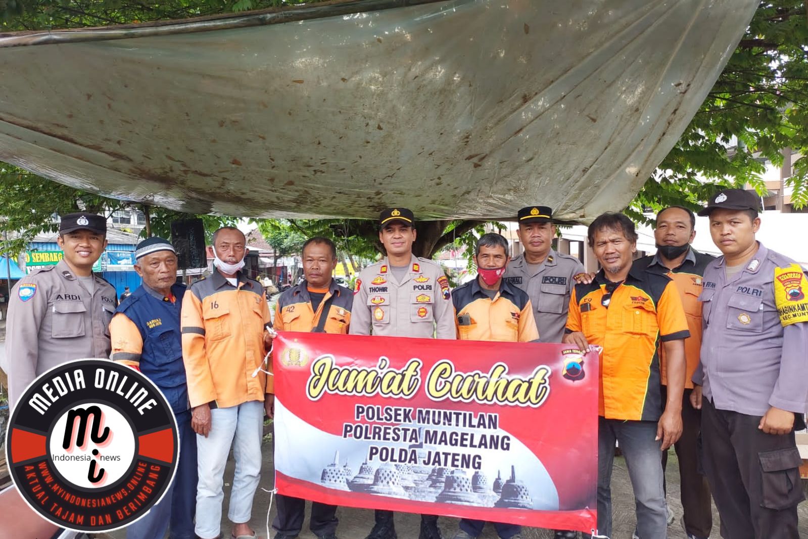 Kapolsek Muntilan Kembali Laksanakan Jumat Curhat, Kali Ini Di Pangkalan Ojek Pasar Muntilan