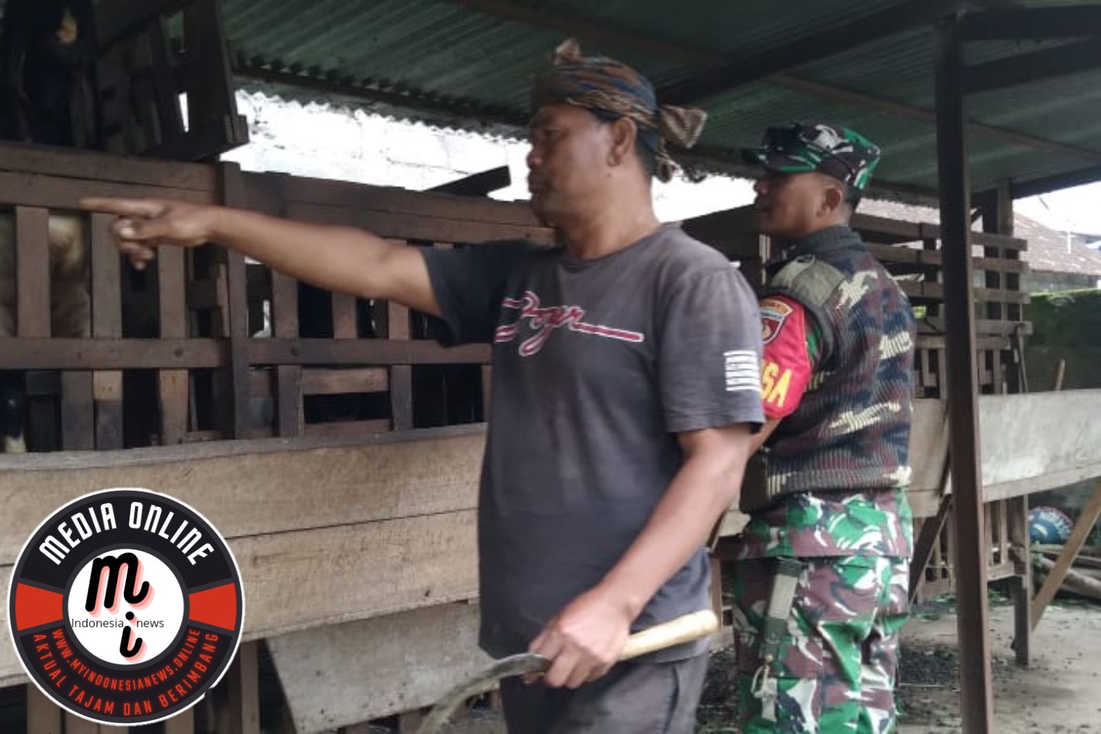 Danramil Ajak Babinsa Komsos Dengan Peternak Binaan