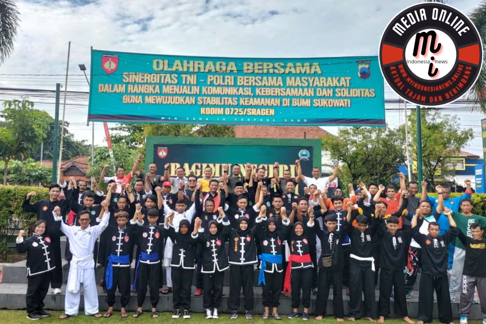 Wujudkan Stabilitas Keamanan di bumi Sukowati, Kodim Sragen Gelar Olahraga Bersama