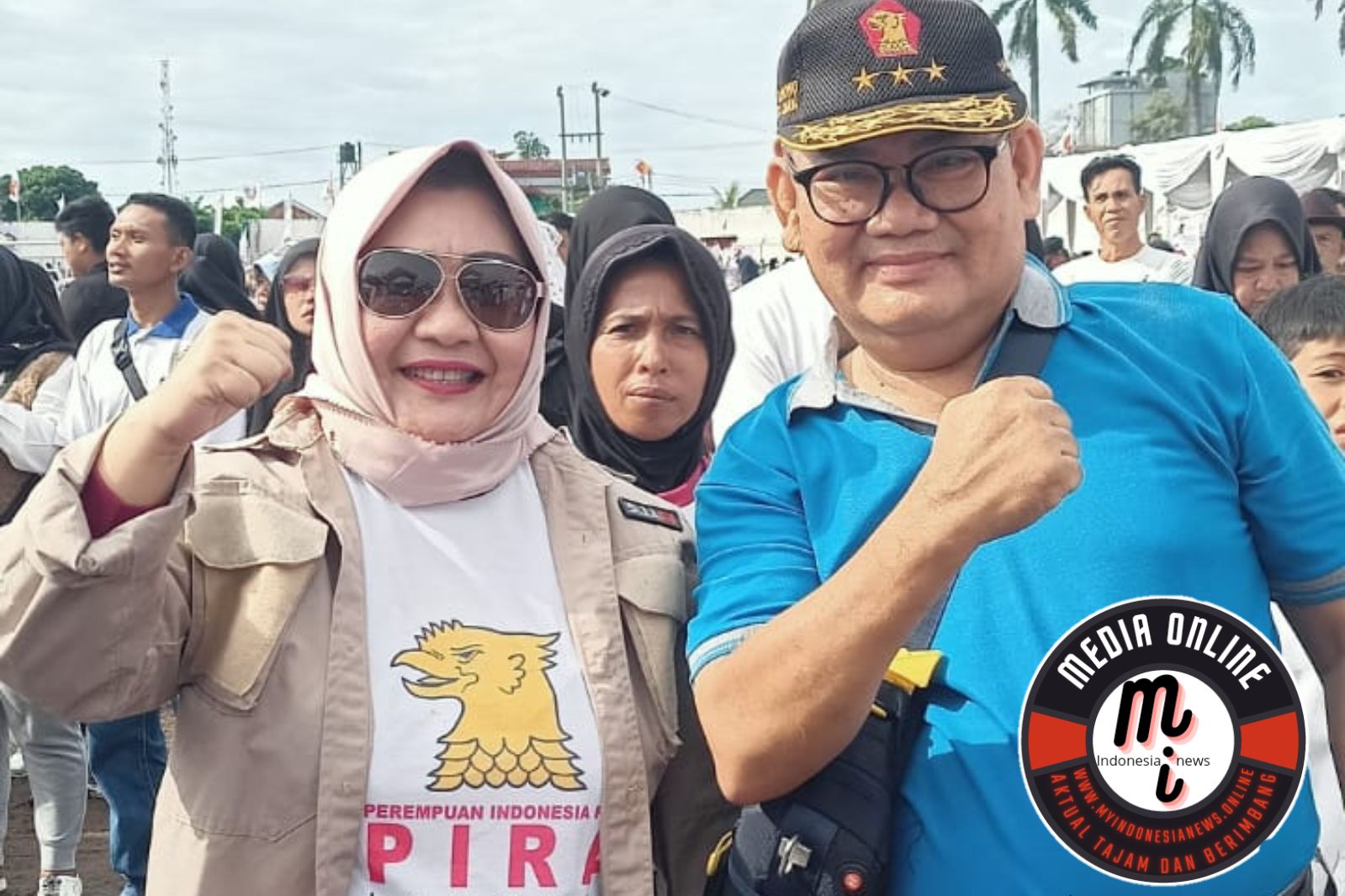 Sandy Juwita Mengikuti Gebyar Jalan Sehat dalam Rangka HUT Partai Gerindra ke-15 di Lampung Utara