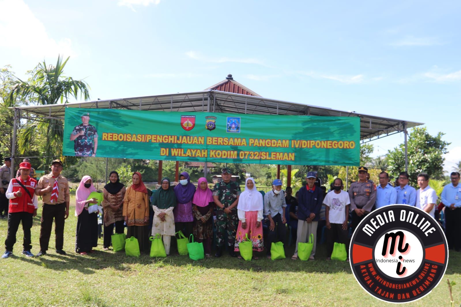 TNI Kodim 0732/Sleman Gelar Penghijauan di Embung Kaliaji Wujudkan Kelestarian Lingkungan