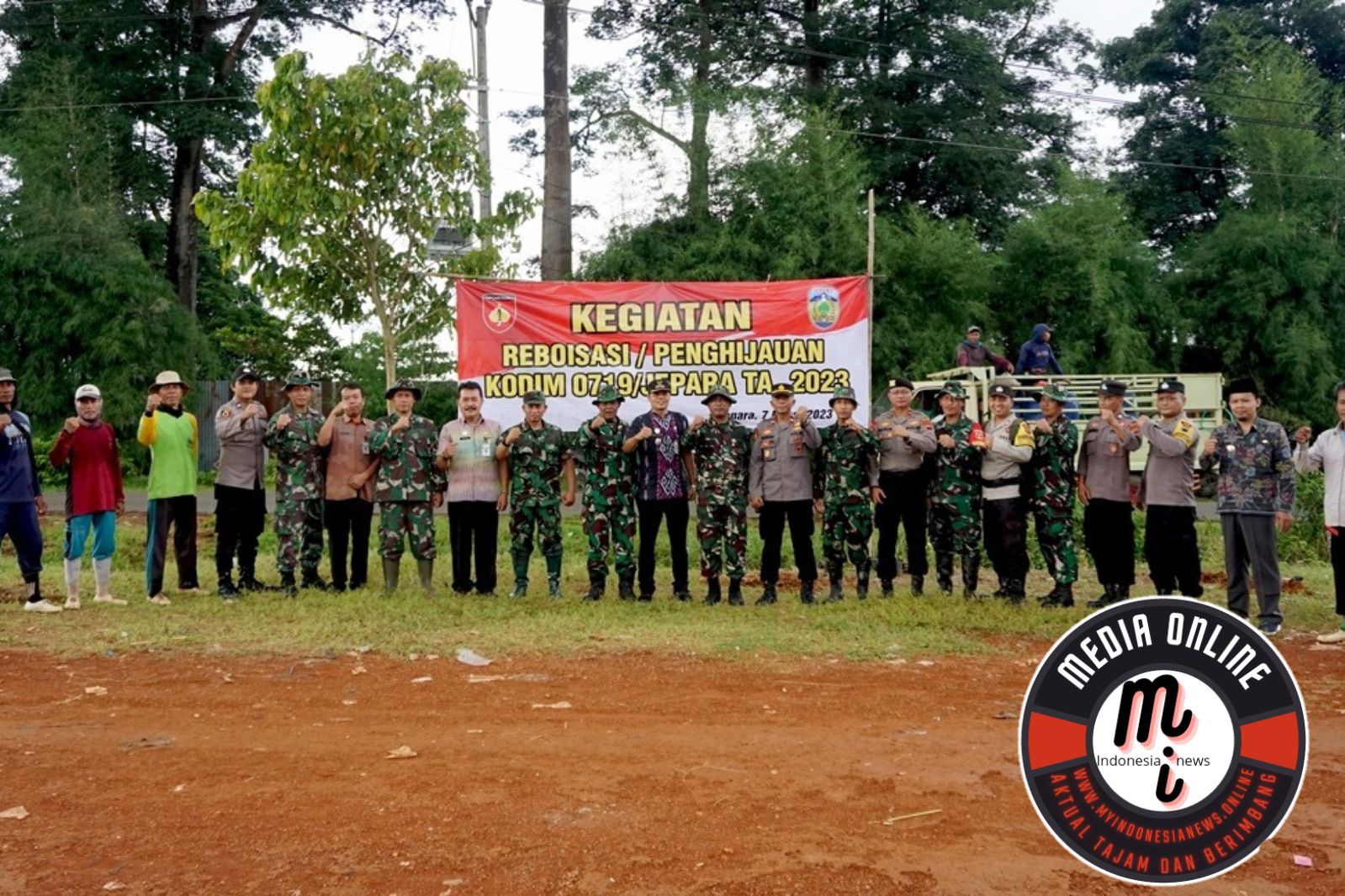 Partisipasi Aktif Kodim 0719/Jepara Bersama Forkopincam Pakis Aji Dukung Program Reboisasi