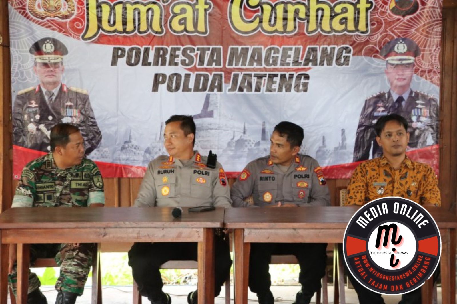 Jumat Curhat, Kapolresta Magelang Tindak Lanjuti Aspirasi Warga Serta Berikan Sembako