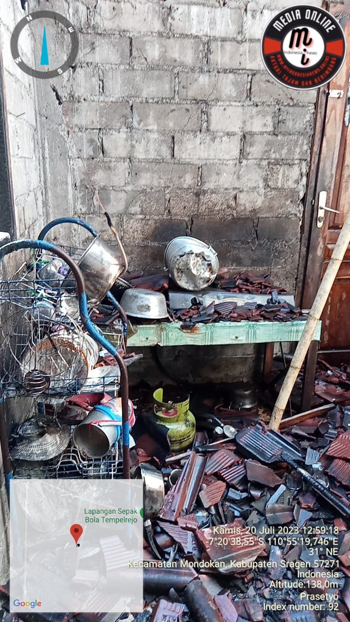 Tragedi Kebakaran Di Sragen Menghantam Dapur Hingga Jerami, Beruntung Tidak Ada Korban Jiwa