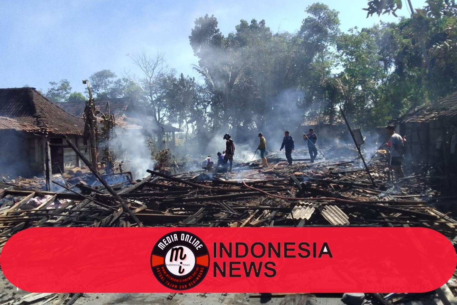 Berita Terkini : Kebakaran Hebat di Brangkal,Total Kerugian Hampir 200 Juta Rupiah