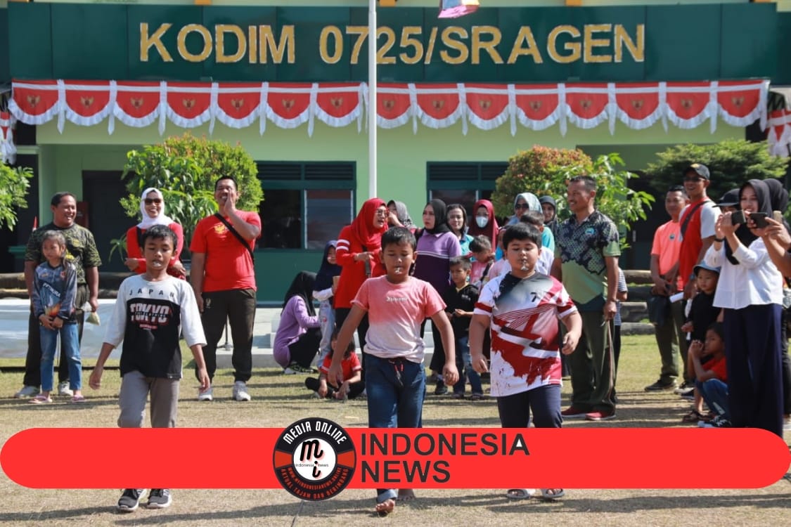 Serunya Lomba Anak-Anak di Kodim Sragen Meriahkan HUT RI ke-78